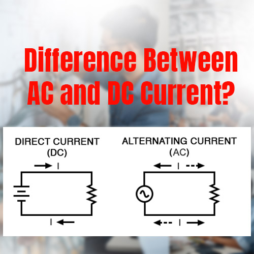 Difference between AC and DC current diagram